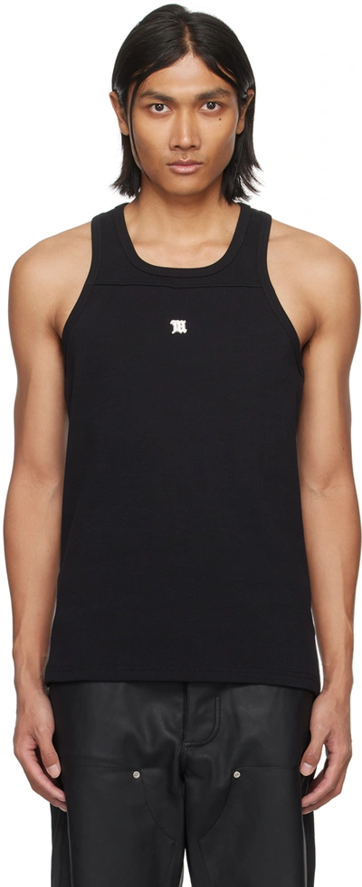 Misbhv The M Ribbed Cotton Tank Top In Black