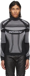 Misbhv Black Sport Europa Quarter-zip T-shirt In Black/white