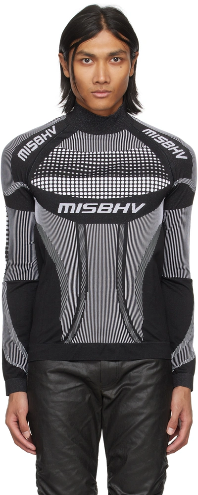 Misbhv Black Sport Europa Turtleneck In Black/white