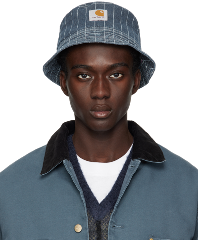 Carhartt Blue Orlean Bucket Hat In 1xy06 Stripe/blue