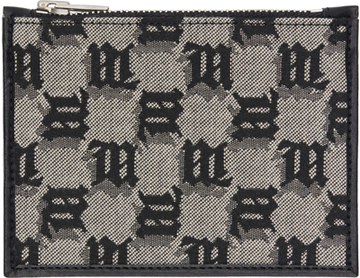 Misbhv Beige & Black Monogram Card Holder In Mlc