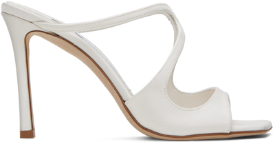 Jimmy Choo White Anise 95 Heeled Sandals In Ivory