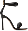 Gianvito Rossi Bijoux 105mm Puffy Napa Ankle-cuff High-heel Sandals In Black