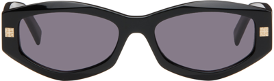 Givenchy Black Gv Day Sunglasses In Shiny Black /smoke