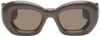 LOEWE BROWN INFLATED BUTTERFLY SUNGLASSES
