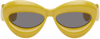 Loewe Men's 55mm Inflated Cat-eye Sunglasses In Yellow