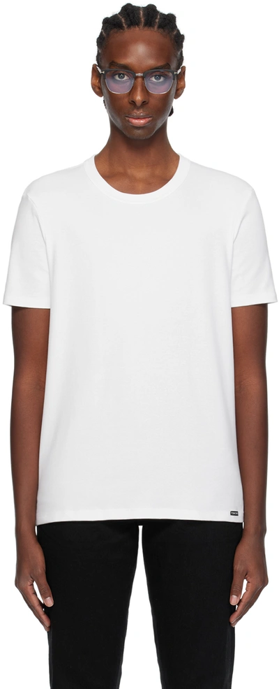 Tom Ford Cotton Crewneck T-shirt In White