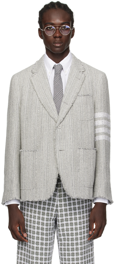 Thom Browne Gray 4-bar Blazer In 035 Med Grey