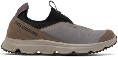 Salomon Taupe & Black Rx Snug Sneakers In Brown
