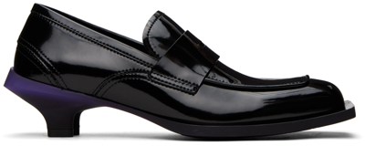 Untitlab Black Heel Derbys In Purple Black