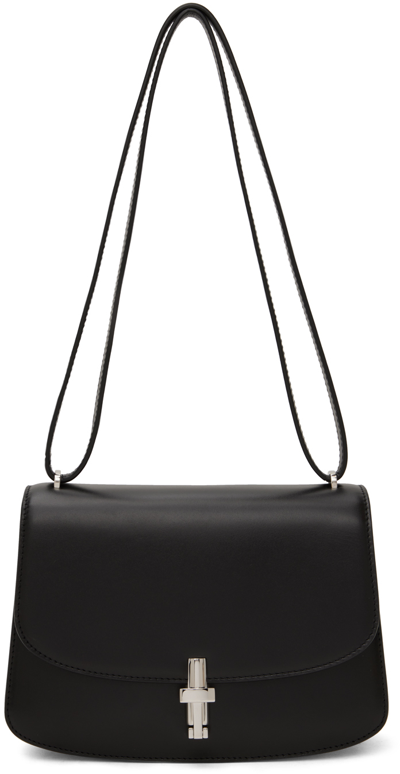 The Row Black Sofia 8.75 Leather Bag In Black Pld