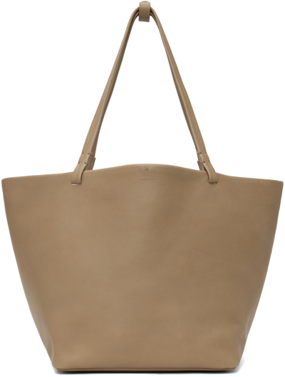 The Row Taupe 'park Tote Three' Tote In Light Taupe Pld