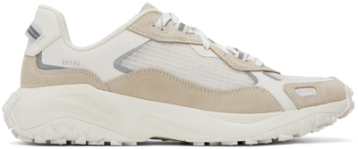 Hugo Mixed-material Trainers With Ripstop Mesh In White