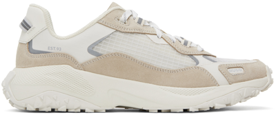 Hugo Boss Mixed-material Trainers With Ripstop Mesh In White