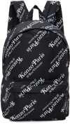 KENZO BLACK KENZO PARIS VERDY EDITION KENZOGRAM BACKPACK