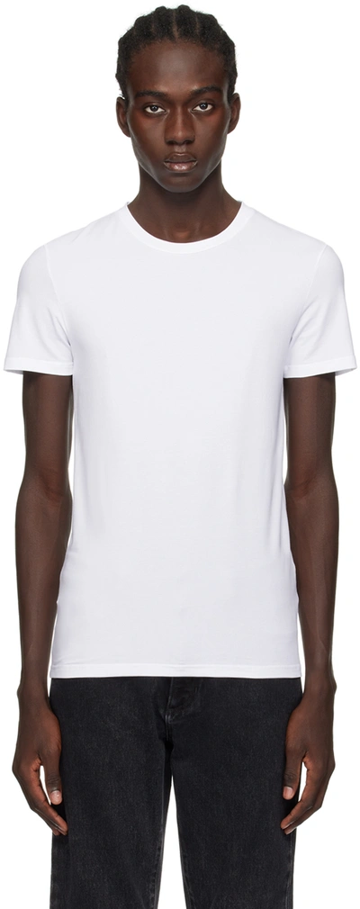 Zegna White Crewneck T-shirt In 100 - White
