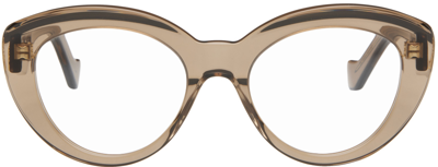 Loewe Brown Chunky Anagram Glasses In Darkbrown/other