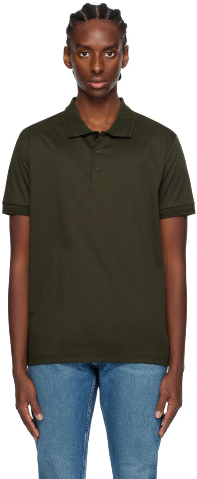Tiger Of Sweden Green Riose Polo In 46t_black Green