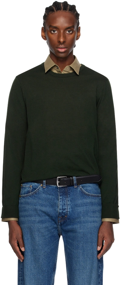 Tiger Of Sweden Green Nichols Jumper In 46t_black Green