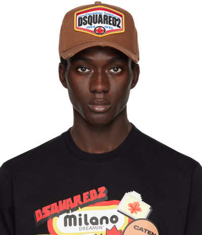 Dsquared2 Brown  Baseball Cap In 5087 Nocciola