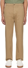 Norse Projects Beige Aros Trousers In 0966 Utility Khaki