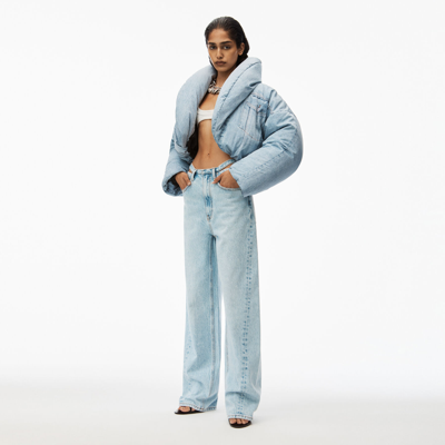 Alexander Wang Balloon Denim Jean With Detached Waistband In Bleach