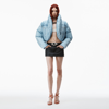 ALEXANDER WANG OVERSIZED CROPPED PUFFER JACKET IN NYLON