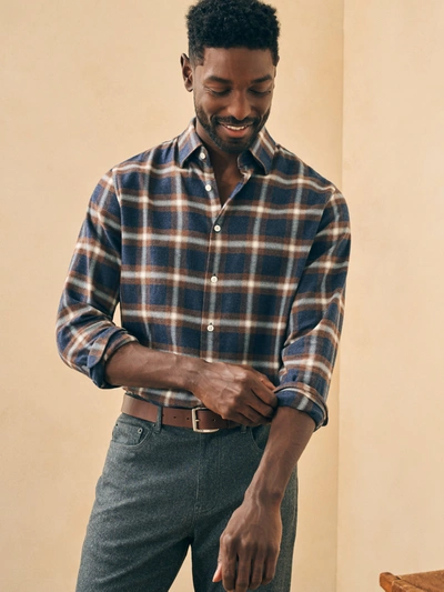 Faherty Reserve Flannel Shirt In Fern Canyon Plaid