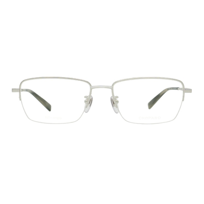 Chopard 萧邦眼镜男款轻商务半框钛材远近视眼镜框vchf59a 0579 56mm In Metallic