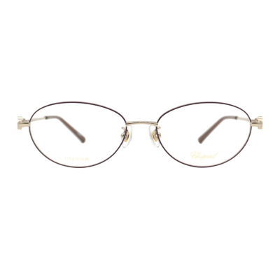 Chopard 萧邦眼镜框女款休闲日本钛材远近视眼镜架vchf97j 0h60 56mm In Gold
