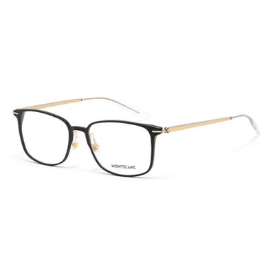 Montblanc 眼镜架男女时尚商务钛合金腿方框眼镜框mb0196 In Black