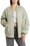Blanknyc Auto Pilot Bomber Jacket In Sage In Auto Pilot