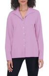 Foxcroft Pamela Non-iron Stretch Tunic Blouse In Soft Violet