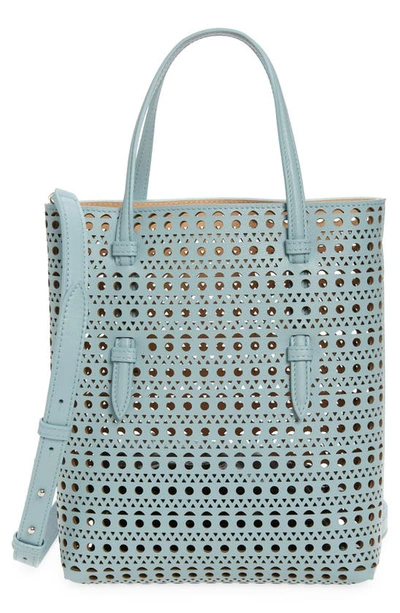 ALAÏA MINA PERFORATED LEATHER TOTE