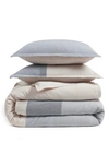Dkny Pure Color Blocked Comforter Set, King In Blue