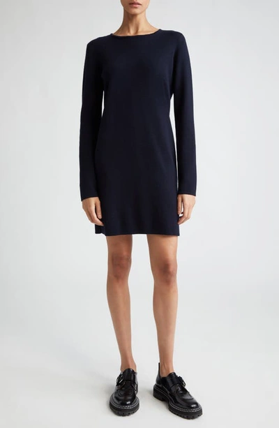 Max Mara Eridani Long Sleeve Wool Sweater Dress In Ultramarine