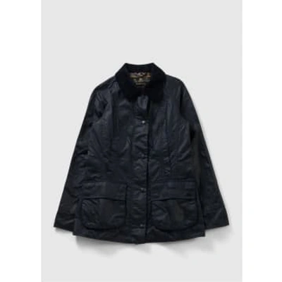 Barbour Beadnell Womens Wax Jacket In Navy