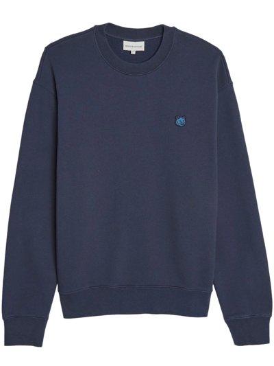 Maison Kitsuné Sweatshirt With Chillax Fox Motif In Blue
