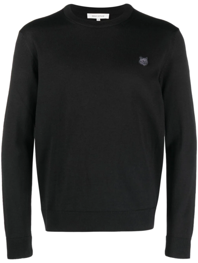 Maison Kitsuné Sweatshirt With Application In Black