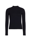 Askk Ny Mock Neck Long Sleeve Pullover In Black