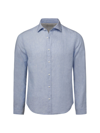Onia Men's Slim-fit Linen Button-down Shirt In Oxford Blue