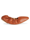 Aera Carla Vegan Leather Ballerina Flats In Tan