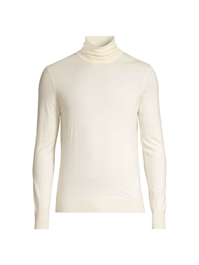 Ralph Lauren Purple Label Men's Cashmere Turtleneck Sweater In Cream