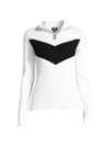Fusalp White Andromede Ribbed Ski Top In Neige Noir