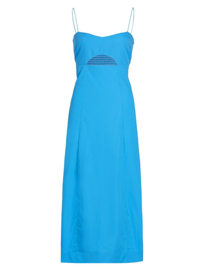 S/w/f Women's Half Moon Cotton Midi-dress In Deep Blue