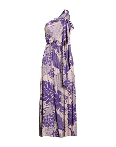 Pinko Woman Maxi Dress Purple Size 4 Polyester