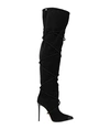 Elisabetta Franchi Woman Boot Black Size 5 Textile Fibers, Leather