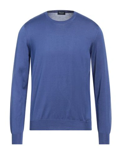 Drumohr Man Sweater Purple Size 42 Cotton