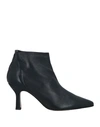Annaëlle Woman Ankle Boots Black Size 11 Leather
