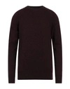 Peuterey Man Sweater Burgundy Size M Wool, Polyamide In Brown